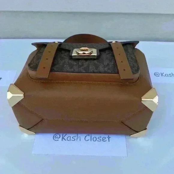 Michael Kors Manhattan Satchel Medium Leather Brown - Picture 6 of 11